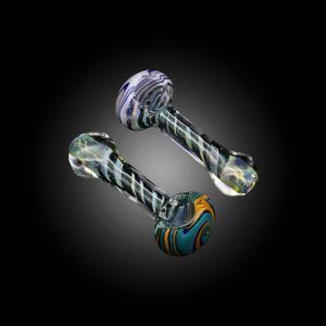 4'' ZIGZAG HEAD SPIRAL LINE MIX COLOR HAND PIPE 10CT JAR