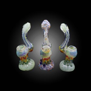 5.5'' RASTA RIBBON FUME MIX COLOR MINI BUBBLER 5CT JAR