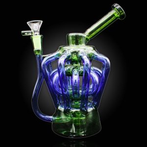 9'' ALPHA BALLO SPHERE RECYCLER WATERPIPE GREEN