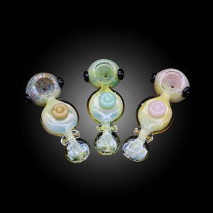 4.5'' FLAT BELLY BUTTON FUME MIX COLOR HAND PIPE 8CT JAR - 100000954689