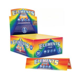 ELEMENTS PRISM ROLLING PAPER KING SIZE SLIM 32 LEAVES PER PACK -50 PACKS PER BOX