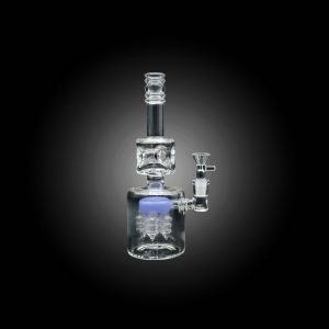 9'' VIBRANT DISTRUCTO PERC WATER PIPE BLUE