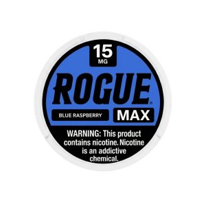 ROGUE MAX NICOTINE POUCHES BLUE RASPBERRY 15MG -PACK OF 5