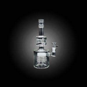 9'' VIBRANT DISTRUCTO PERC WATER PIPE CLEAR