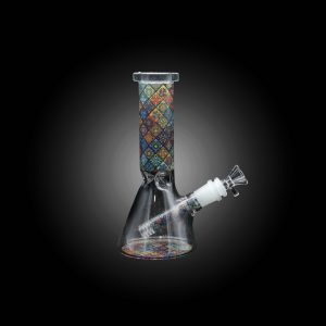 8'' X-MINI COLORFUL MANDALA TILE PATTERN PRINTED BEAKER WATER PIPE-A