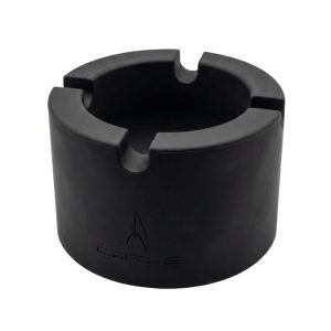 LOTUS SILICONE ASHTRAY EXTRA LARGE ROUND (9''W X 6'' H)) -BIG ASH (BLACK)