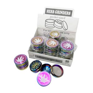 D&K AMSTERDAM HOLLAND RAINBOW HIGHLAND LEAF GRINDER 4 PART 50MM -BOX OF 12 (DK5797D-4) - 692307119223