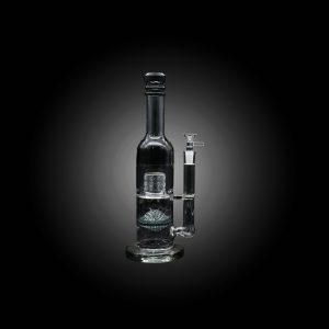 12.50'' DOUBLE CHAMBER SPRING BALL DUAL PERC WATER PIPE BLACK