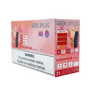 GEEK XPLUS DISPOSABLE 15000PF CLEAR SOUTHLINE (UNFLAVORED) -BOX OF 5 (7500PF PULSE MODE)