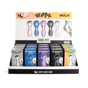 WULF WEST COAST CURE GLOBE HAND PIPE 15PK ASSORTED