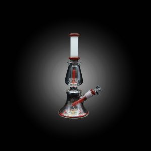 11'' COLORFUL BULB DESIGN PERC WATER PIPE RED