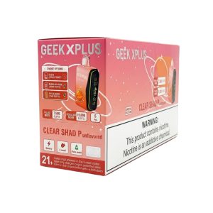 GEEK XPLUS DISPOSABLE 15000PF CLEAR SHAD P (UNFLAVORED) -BOX OF 5 (7500PF PULSE MODE)