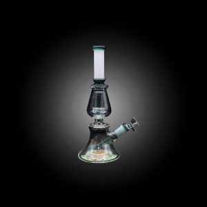 11'' COLORFUL BULB DESIGN PERC WATER PIPE TEAL