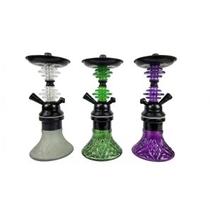 GT 9'' BADSHAH MJ STYLISH HOOKAH ONE HOSE MIX COLORS