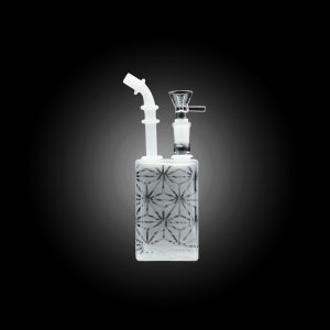 7'' WHITE CHARACTER COATED FROSTED JUICE BOX WATER PIPE -A