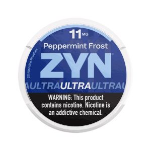 ZYN ULTRA NICOTINE POUCHES PEPPERMINT FROST 11MG -PACK OF 5