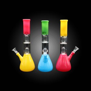 12'' DOUBLE PERCULATOR WATER PIPE MIX COLOR