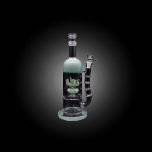12.50'' DOUBLE CHAMBER GOOFY OCTOPUS PERC WATER PIPE MILKY GREEN