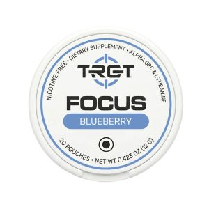 TRGT NICOTINE FREE DIETARY SUPPLEMENT POUCHES FOCUS (BLUEBERRY) -BOX OF 5 - 80810123684447