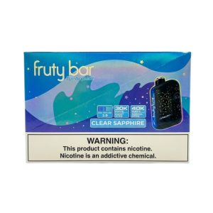 FRUTY BAR TURBO MAXX DISPOSABLE 40000PF CLEAR SAPPHIRE 3% -BOX OF 5 (30000PF BOOST MODE) - 731851806304