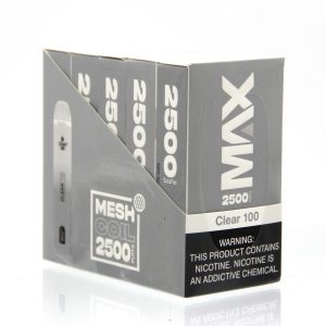CRAVE PLUS MAX DISPOSABLE 2500PF CLEAR 100 5% NIC -BOX OF 10 - 2763278358164