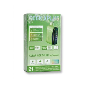 GEEK XPLUS DISPOSABLE 15000PF CLEAR NORTHLINE (UNFLAVORED) -BOX OF 5 (7500PF PULSE MODE) - 6937057517950