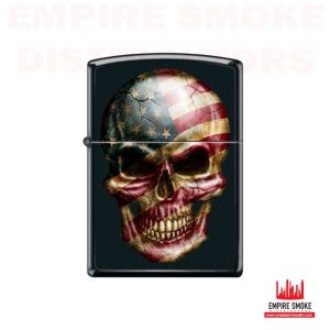 ZIPPO 218 SKULL FLAG - 191693229004