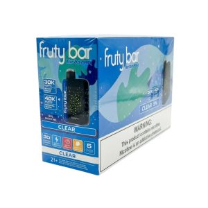 FRUTY BAR TURBO MAXX DISPOSABLE 40000PF CLEAR 5% -BOX OF 5 (30000PF BOOST MODE) - 731851806090