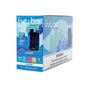 FRUTY BAR TURBO MAXX DISPOSABLE 40000PF CLEAR 3% -BOX OF 5 (30000PF BOOST MODE) - 731851806243