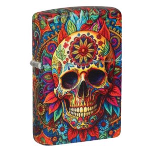 ZIPPO COLORFUL SKULL DESIGN