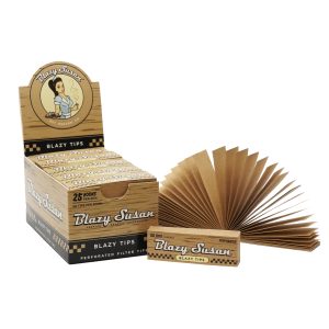 BLAZY SUSAN TIPS UNBLEACHED 50CT BOOK -25 BOOKS PER BOX - 051497281984