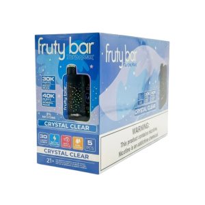 FRUTY BAR TURBO MAXX DISPOSABLE 40000PF CRYSTAL CLEAR 3% -BOX OF 5 (30000PF BOOST MODE) - 731851806298