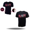 RAW 100% COTTON BLACK SHIRT GHOST SHRIMP RAW LOGO WITH SIDE ZIPPER POCKET