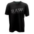 RAW MODAL SHORT SLEEVE V NECK BLACK SHIRT BLACK RAW LOGO